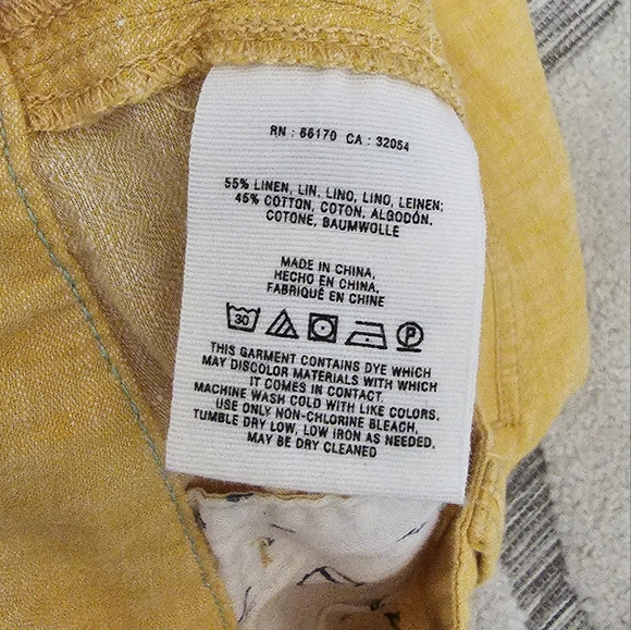 Anthropologie Sunny Yellow Wide-Leg Trousers - Picture 7 of 7